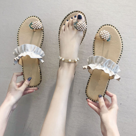 Women's Bead Flat Sandals